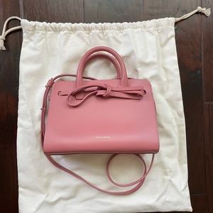 Mansur Gavriel Calf Mini Mini Sun Bag in Blush